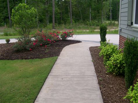 Concrete Stamped Border Driveway With Broom Finish Interior