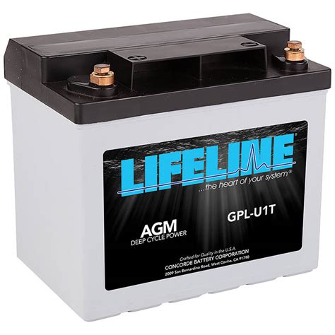 Lifeline Gpl U1t 12v Deep Cycle Agm Marine And Rv Battery