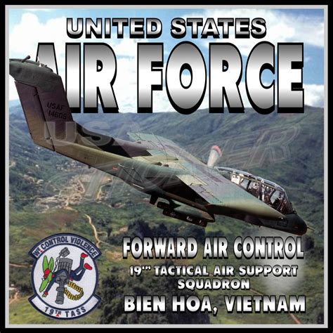 Us Air Force 19th Forward Air Control Bien Hoa Vietnam Sticker Item