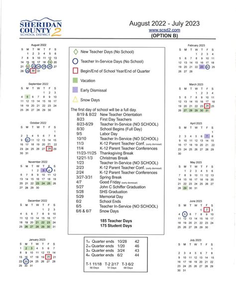 2022 2023 School Calendar Please Vote Sheridan County School District 2