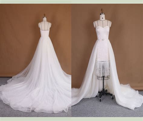 two-piece-wedding-dress,tassels-wedding-dress,detachable-train-wedding-dress,lace-wedding-dress