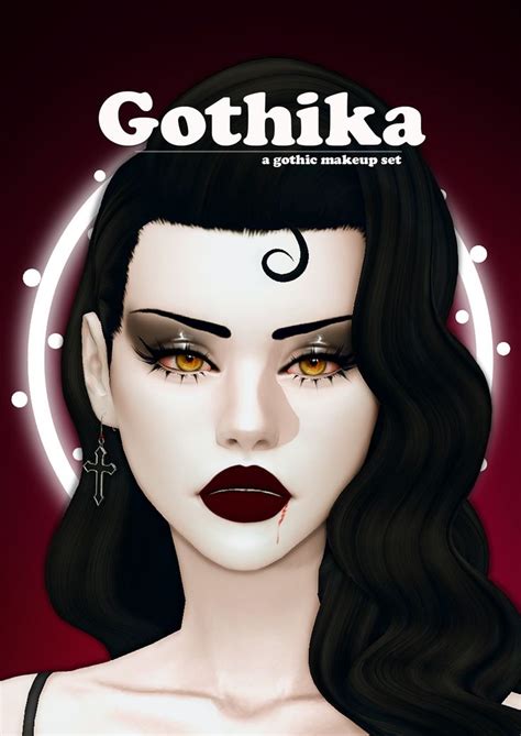 🕷 Gothika A Gothic Makeup Set 🕷 Lady Simmer In 2023 Sims 4 Cc