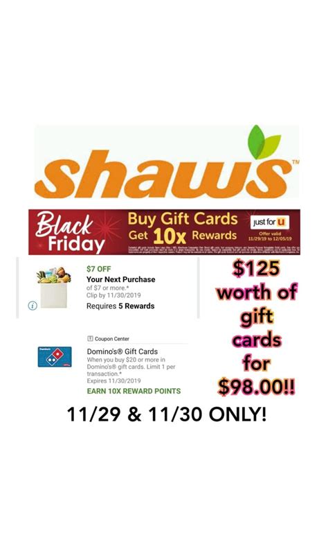 Maybe you would like to learn more about one of these? HOT- Gift Card Promo at Shaw's!! 11/29-11/30 ONLY! | How ...