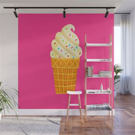 Ice Cream Cone Wall Mural By Nicolewilson Society6
