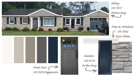 4 Color Options Full Exterior House Consultation Exterior Color Palette