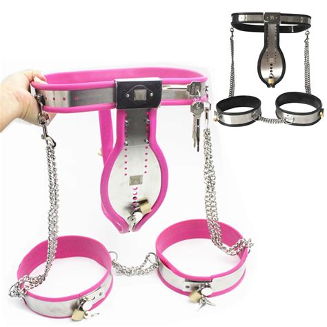 3in1 Stainless Steel Male Chastity Belts Male Chastity Cock Cage Thigh
