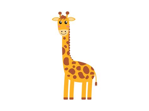 Giraffe Cartoon Happy Giraffe Cartoon Clipart Vector Friendlystock