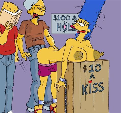 Rule 34 Bart Simpson Bent Over Bound Breasts Clothes Color Female