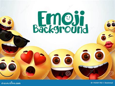 Emoji Smiley Vector Background Design Smiley Emoji Background Stock