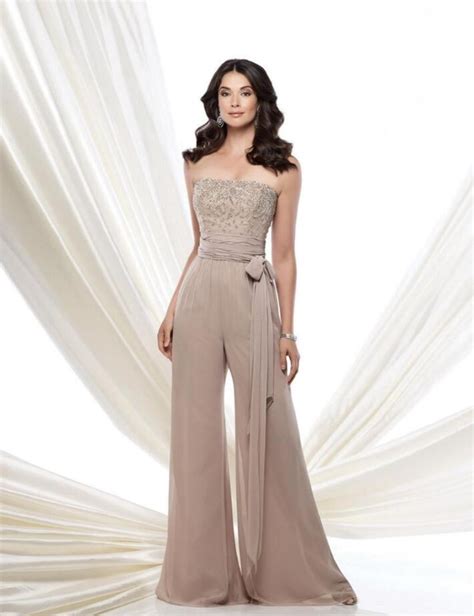 2016 115976 Formal Jumpsuit Mother Of The Bride Pant Suit Strapless