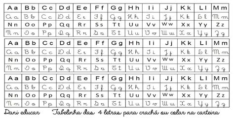 Alfabeto Com Todos Os Tipos De Letras Para Imprimir Edukita