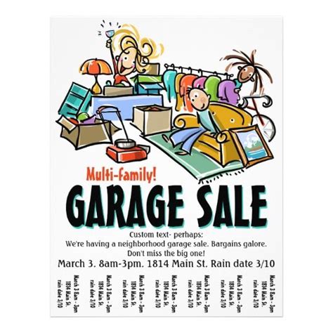 Garage Sale Moving Sale Yard Sale Custom Flyer Sale