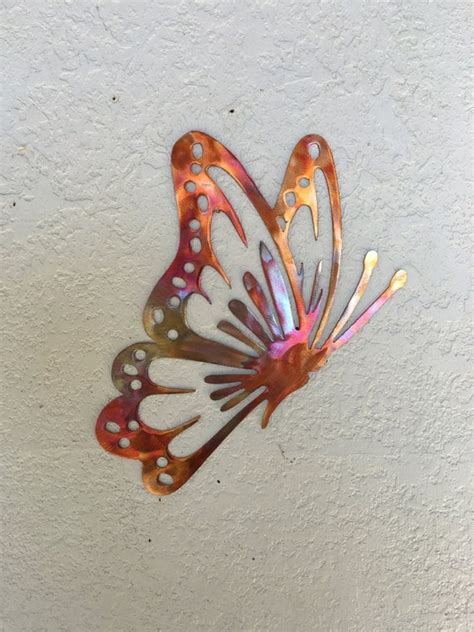 Copper Butterfly Metal Wall Art Home Decor Metal