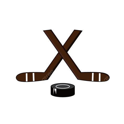 Hockey Stick And Puck Clipart Transparent Background Crossed Hockey