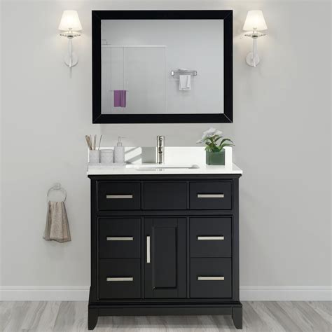 Vanity mirrors & bathroom wall mirrors. Andover Mills Valor 36" Single Bathroom Vanity Set with ...