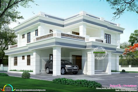 Kerala Home Design And Floor Plans Modern Flat Roof House In 395 Sq Yd