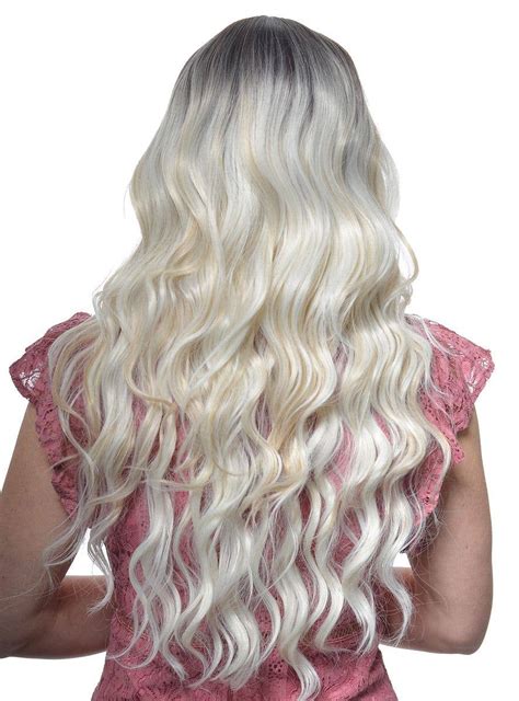 women s platinum blonde ombre fashion wig lace part synthetic wig
