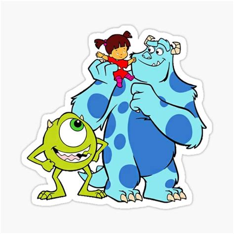 Monsters Inc Sullivan Mike And Boo Sticker For Sale By Galewallace