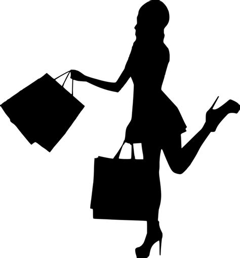 Silhouette Woman Shopping · Free Vector Graphic On Pixabay