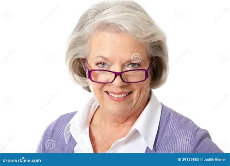older woman with glasses stock image image of eyes senior 39129883
