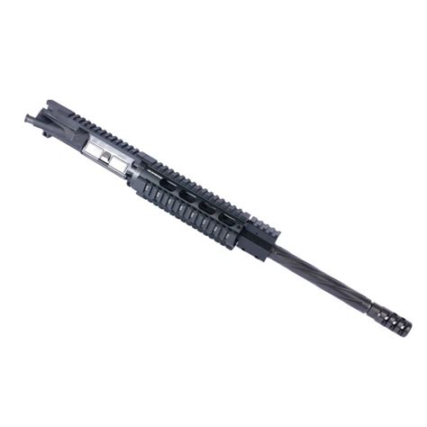 Ard Ar15 Stainless In Black Bull Barrel Spiral Fluted Upper 16 Inch