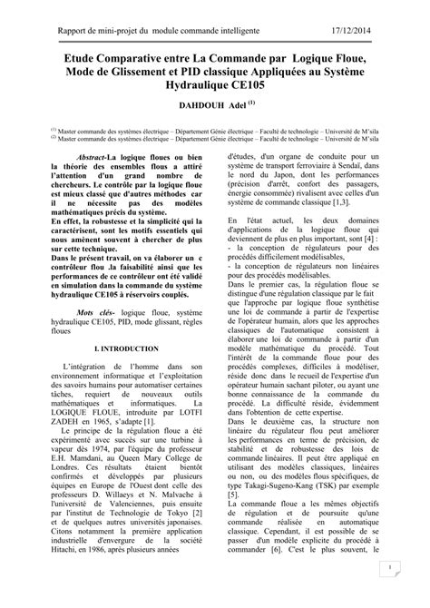 Exemple De Rapport De Stage Hydraulique  doniemas