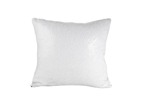 Sublimation Flip Sequin Pillow Cover White W Silver， 4040cm