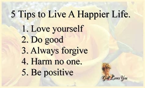Tips To Live A Happier Life Pictures Photos And Images For Facebook