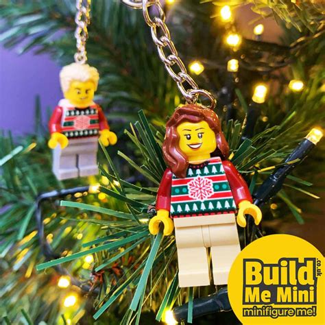 Christmas Jumper Lego Minifigure Keyring Build Me Mini