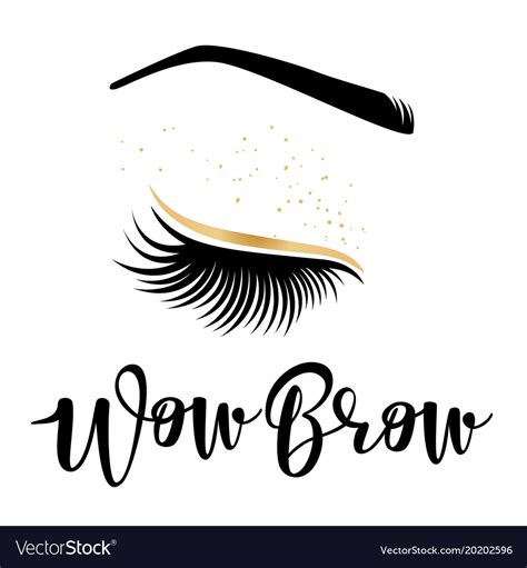 Lashes And Brows Royalty Free Vector Image VectorStock