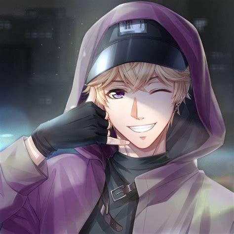 Anime boy grey hair grey eyes. A photo-shopped image of Kiro from the otome game Mr Love ...