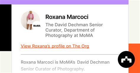 Roxana Marcoci The David Dechman Senior Curator Department Of Photography At Moma The Org