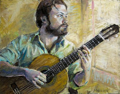 The Classical Guitarist Pastel Painting Oil Pastel Acrylic Painting