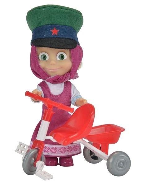 Masha Cm 12 Con Triciclo Uk Toys And Games Masha And The Bear Tricycle Bear