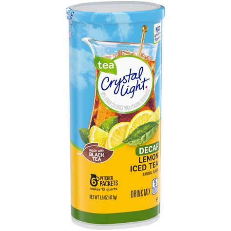 Crystal Light Decaf Lemon Iced Tea Naturally Flavored Powdered Drink