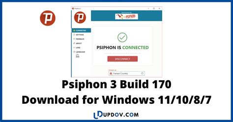 Psiphon 3 Build 175 Download For Windows 11 10 8 Updov