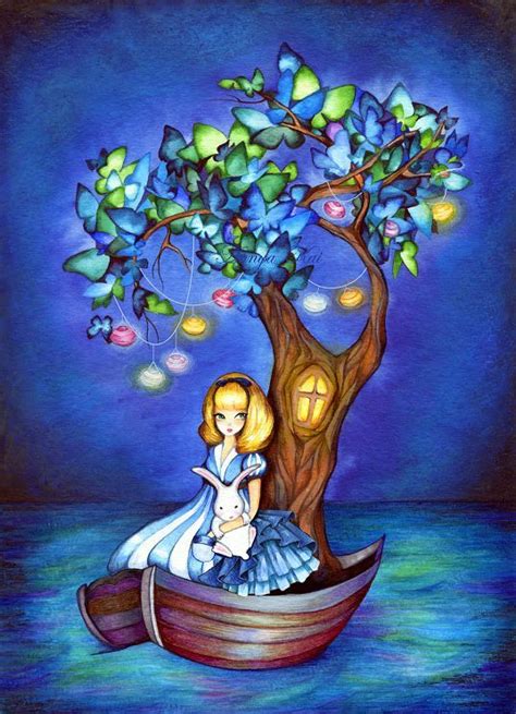 Alice In Wonderland Dark Fairy Tale Fantasy Painting Modern