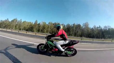 Stunt Street Bike On The Highway Russia Youtube