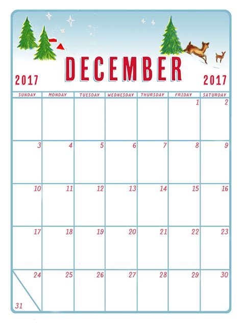December Printable Calendar