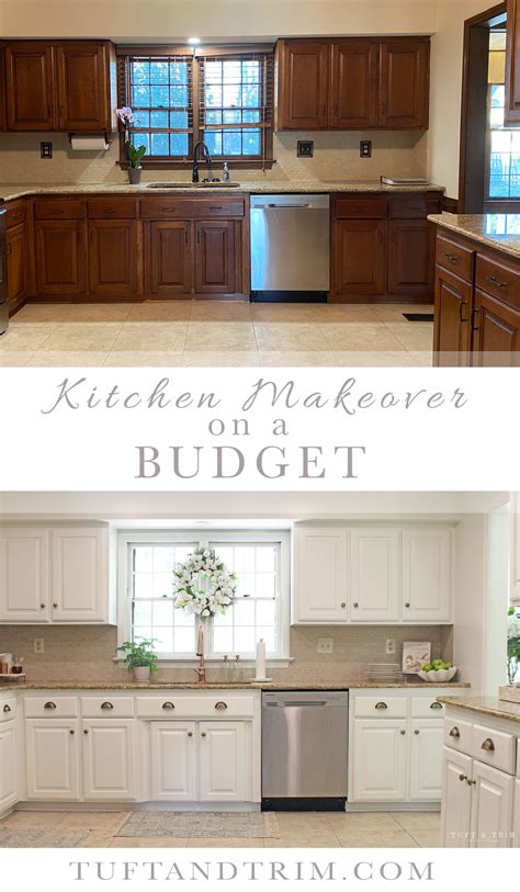 Kitchen Makeover On A Budget Before After Tuft Trim