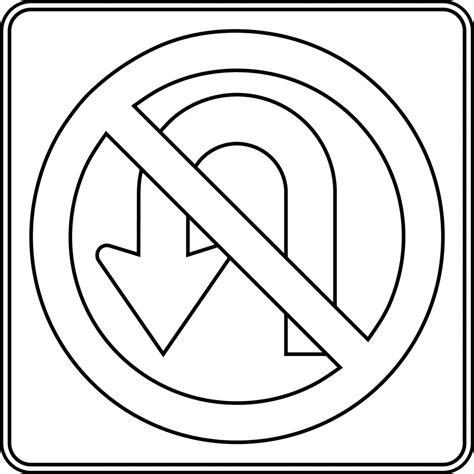Road sign (Objects) – Free Printable Coloring Pages