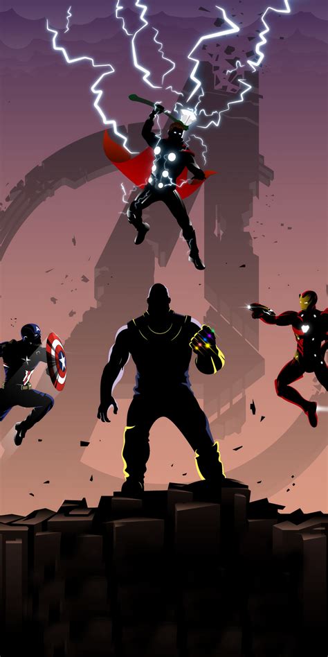 1080x2160 Avengers Endgame Trinity Art One Plus 5thonor 7xhonor View