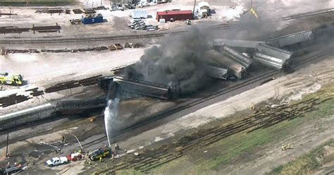 Train Derails And Catches Fire In Illinois Triggering Evacuations As