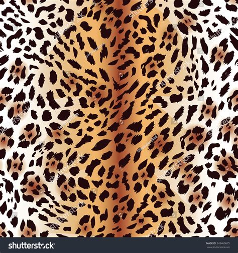 Amur Leopard Fur Seamless Vector Print 243460675 Shutterstock