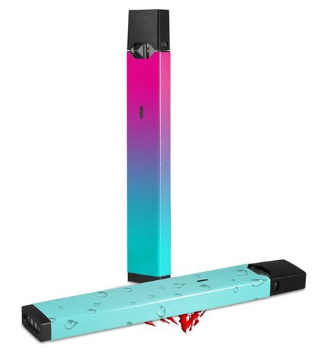 Juul Vape Skins Smooth Fades Neon Teal Hot Pink Wraptorskinz