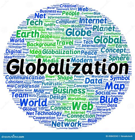 Globalization Word Cloud Shape Stock Illustration Image 45843243