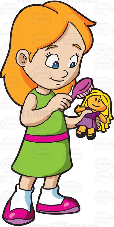 Girl Brushing Hair Clipart Free Download On Clipartmag