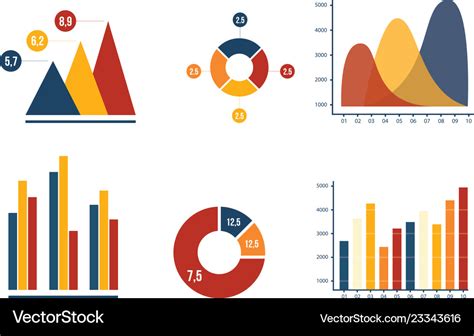 Graph And Pie Chart Business Marketing Royalty Free Vector