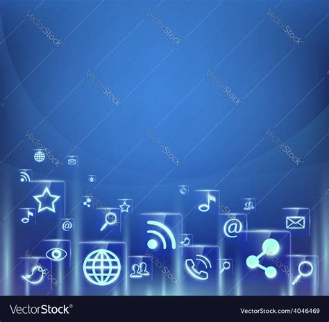 Background Of Social Media Icons Royalty Free Vector Image