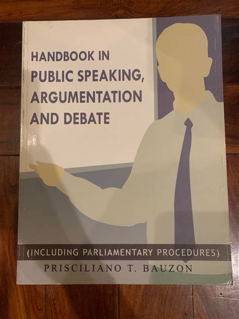 Books Handbook In Public Speaking Argumentation And Debate By